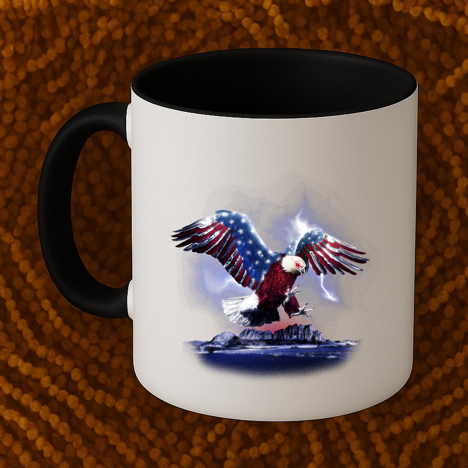Cyborg Eagle Mug