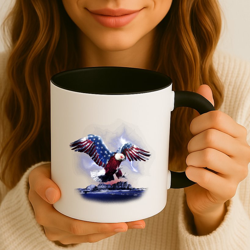 Cyborg Eagle Mug