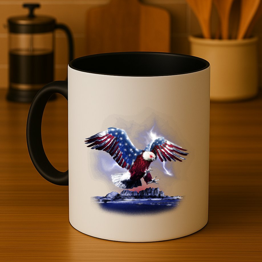 Cyborg Eagle Mug
