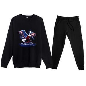 Cyborg Eagle Premium Crewneck Sweatsuit Set