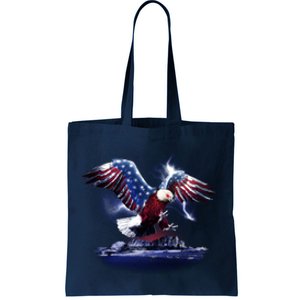 Cyborg Eagle Tote Bag