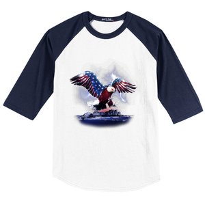 Cyborg Eagle Baseball Sleeve Shirt