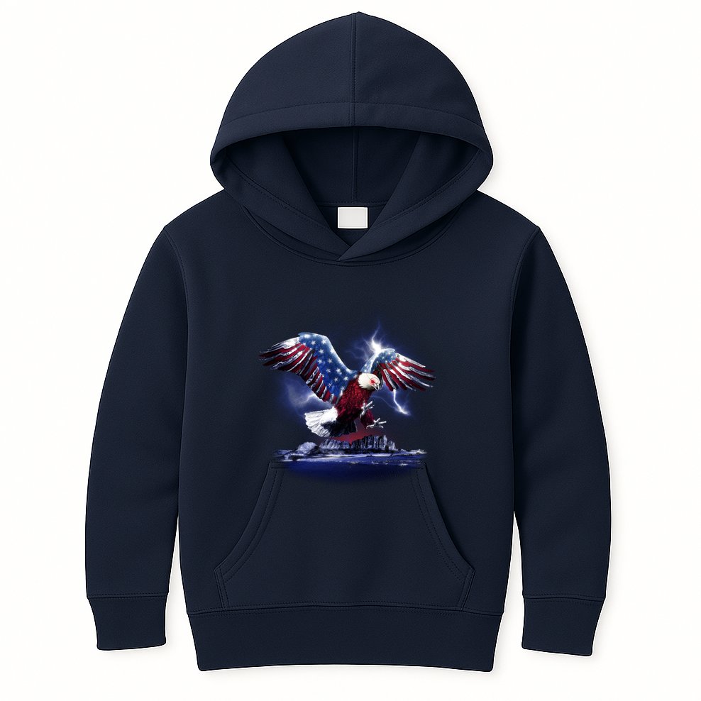 Cyborg Eagle Kids Hoodie