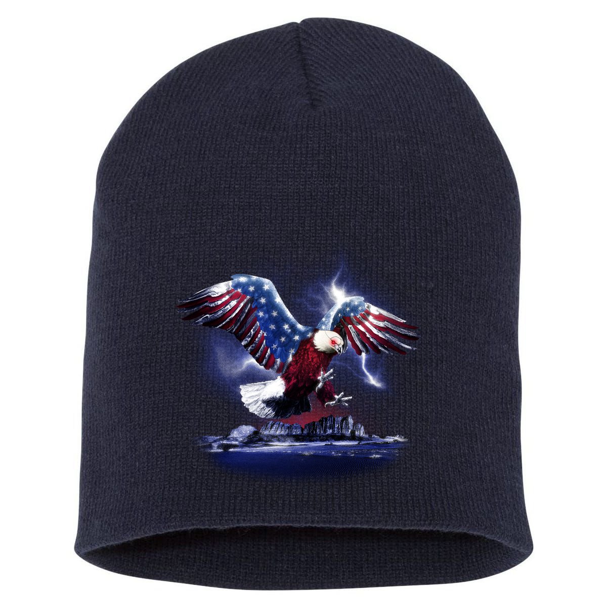 Cyborg Eagle Short Acrylic Beanie