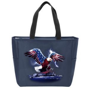 Cyborg Eagle Zip Tote Bag