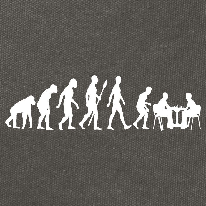 Chess Evolution Chess Board Chess Gift Cotton Canvas Backpack