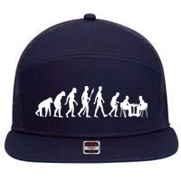 Chess Evolution Chess Board Chess Gift 7 Panel Mesh Trucker Snapback Hat