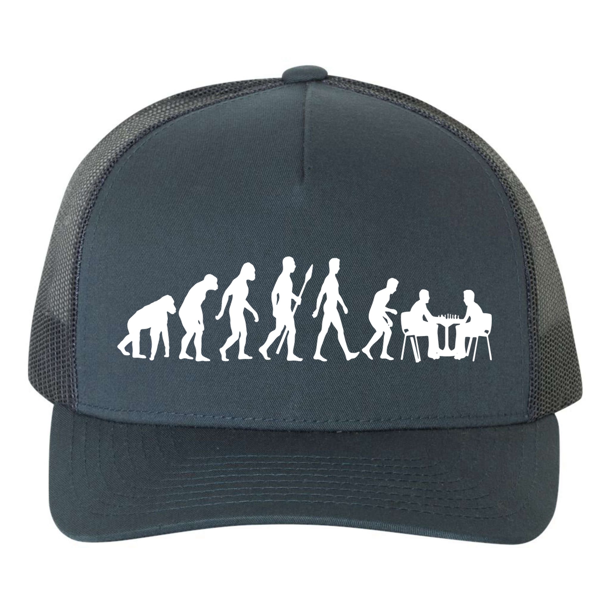 Chess Evolution Chess Board Chess Gift Yupoong Adult 5-Panel Trucker Hat