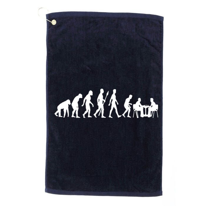 Chess Evolution Chess Board Chess Gift Platinum Collection Golf Towel