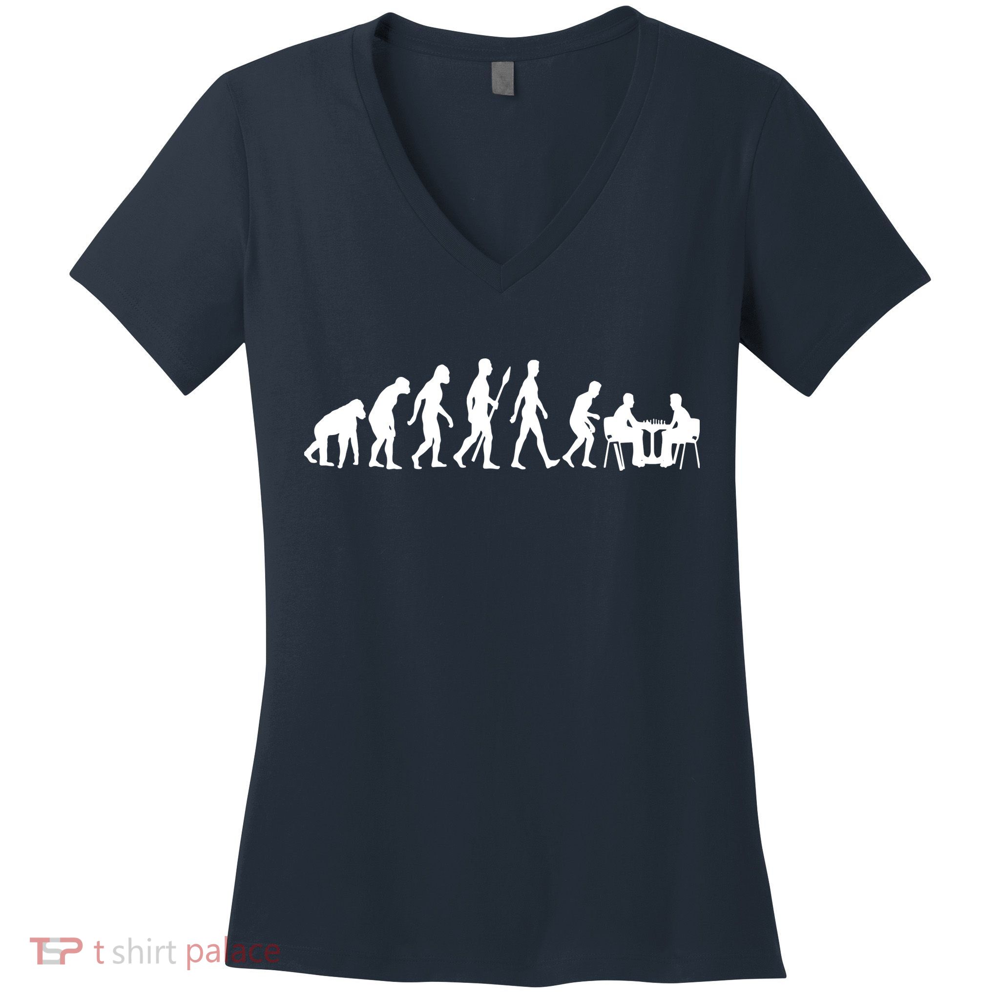Chess Evolution Chess Board Chess Gift Women's V-Neck T-Shirt