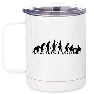 Chess Evolution Chess Board Chess Gift 12 oz Stainless Steel Tumbler Cup