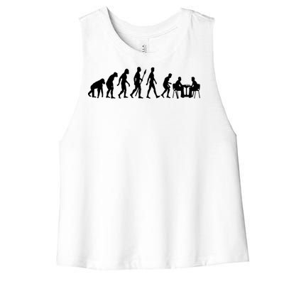 Chess Evolution Chess Board Chess Gift Women's Racerback Cropped Tank