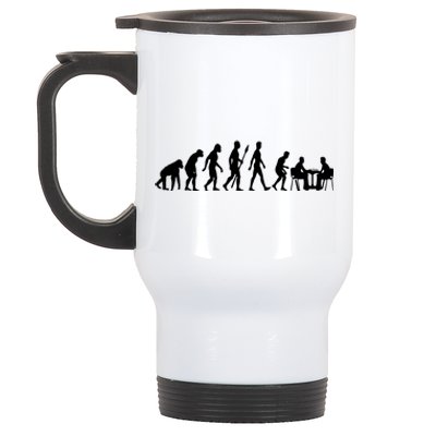 Chess Evolution Chess Board Chess Gift Stainless Steel Travel Mug