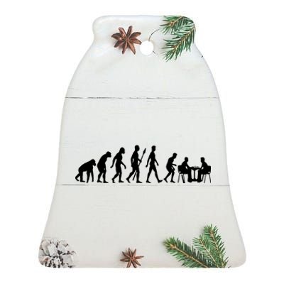 Chess Evolution Chess Board Chess Gift Ceramic Bell Ornament