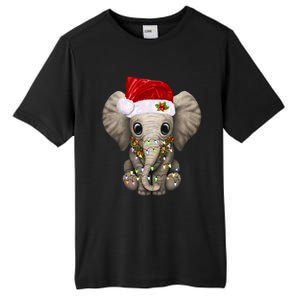 Cute Elephant Christmas Light Funny Elephant Lover Xmas Gift Tall Fusion ChromaSoft Performance T-Shirt