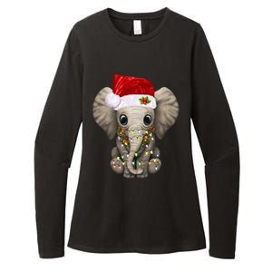 Cute Elephant Christmas Light Funny Elephant Lover Xmas Gift Womens CVC Long Sleeve Shirt