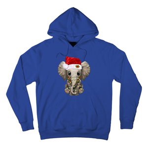 Cute Elephant Christmas Light Funny Elephant Lover Xmas Gift Hoodie