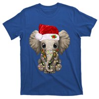 Cute Elephant Christmas Light Funny Elephant Lover Xmas Gift T-Shirt