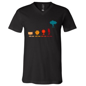 Cloud Evolution Computer Science Programmer Nerd V-Neck T-Shirt