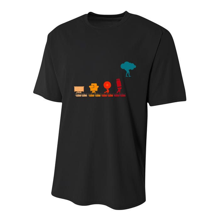 Cloud Evolution Computer Science Programmer Nerd Youth Performance Sprint T-Shirt