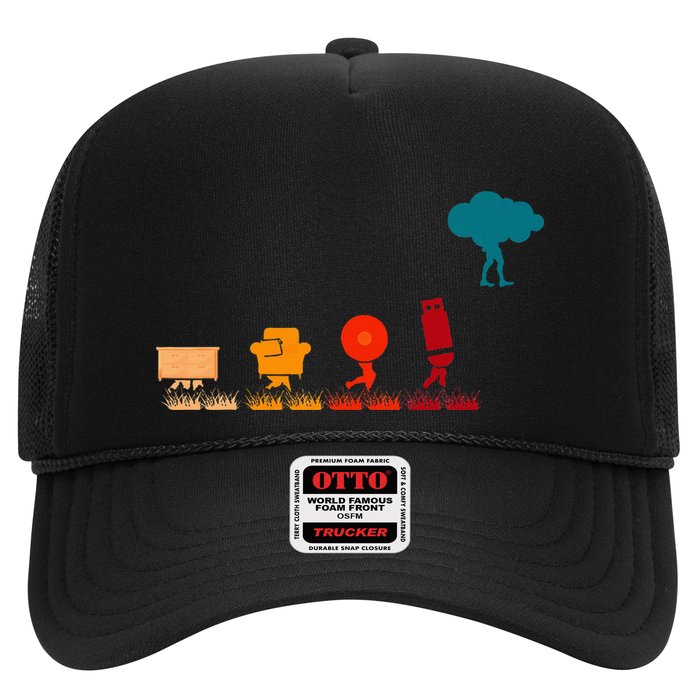 Cloud Evolution Computer Science Programmer Nerd Trucker Hat