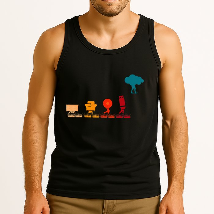 Cloud Evolution Computer Science Programmer Nerd Tank Top