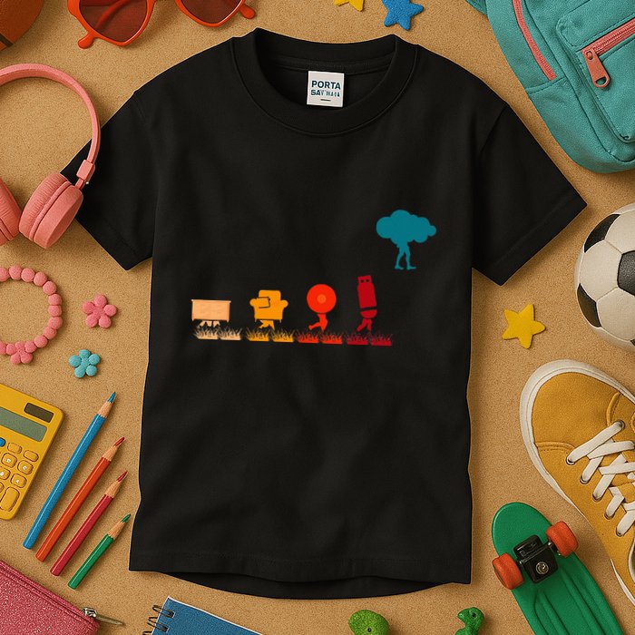 Cloud Evolution Computer Science Programmer Nerd Kids T-Shirt