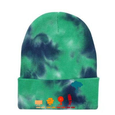 Cloud Evolution Computer Science Programmer Nerd Tie Dye 12in Knit Beanie