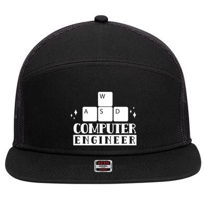 Computer Engineer Coding Programming Programmer Coder Cool Gift 7 Panel Mesh Trucker Snapback Hat