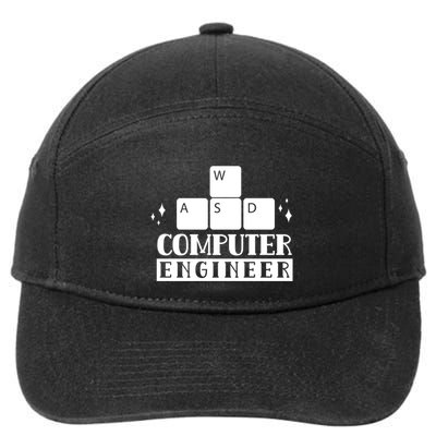 Computer Engineer Coding Programming Programmer Coder Cool Gift 7-Panel Snapback Hat