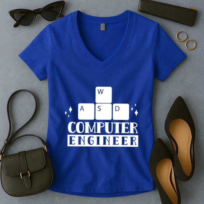 Computer Engineer Coding Programming Programmer Coder Cool Gift Women's V-Neck T-Shirt