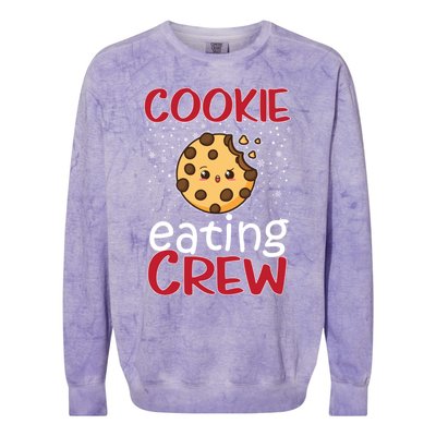 Cookie Eating Crew Funny Christmas Cookies Lover Funny Gift Colorblast Crewneck Sweatshirt