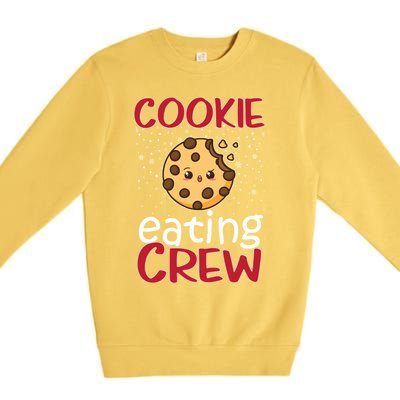 Cookie Eating Crew Funny Christmas Cookies Lover Funny Gift Premium Crewneck Sweatshirt