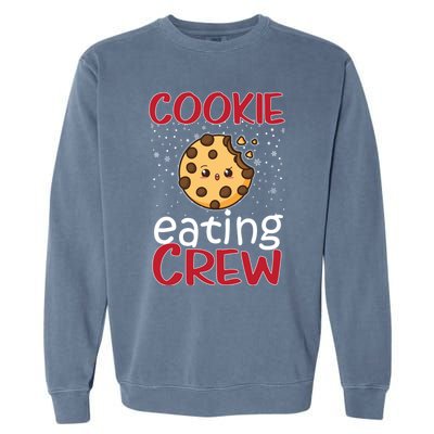 Cookie Eating Crew Funny Christmas Cookies Lover Funny Gift Garment-Dyed Sweatshirt