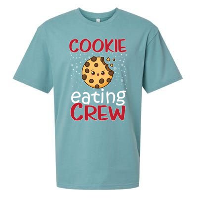 Cookie Eating Crew Funny Christmas Cookies Lover Funny Gift Sueded Cloud Jersey T-Shirt