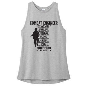 Combat Engineer Combat Engineering Ladies PosiCharge Tri-Blend Wicking Tank