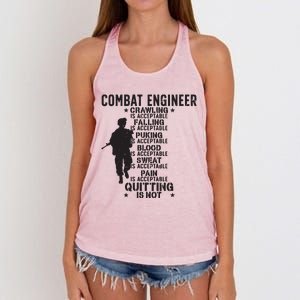 Combat Engineer Combat Engineering Women's Knotted Racerback Tank