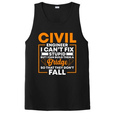 Civil Engineer Cant Fix Stupid Civil Engineer Dad Gift PosiCharge Competitor Tank