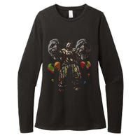 Creepy Evil Clown Balloons Horror Scary Halloween Costume Womens CVC Long Sleeve Shirt