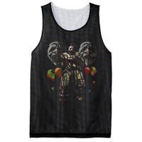 Creepy Evil Clown Balloons Horror Scary Halloween Costume Mesh Reversible Basketball Jersey Tank