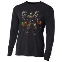 Creepy Evil Clown Balloons Horror Scary Halloween Costume Cooling Performance Long Sleeve Crew