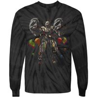 Creepy Evil Clown Balloons Horror Scary Halloween Costume Tie-Dye Long Sleeve Shirt