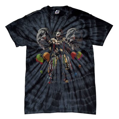 Creepy Evil Clown Balloons Horror Scary Halloween Costume Tie-Dye T-Shirt