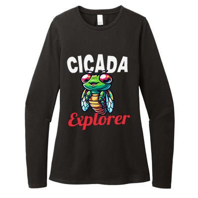 Cicada Explorer Cute Summer Bug Adventure Womens CVC Long Sleeve Shirt