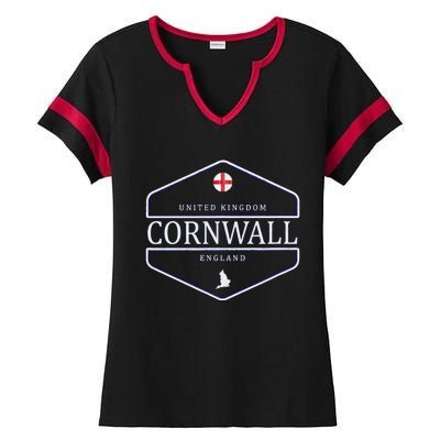 Cornwall England Ladies Halftime Notch Neck Tee