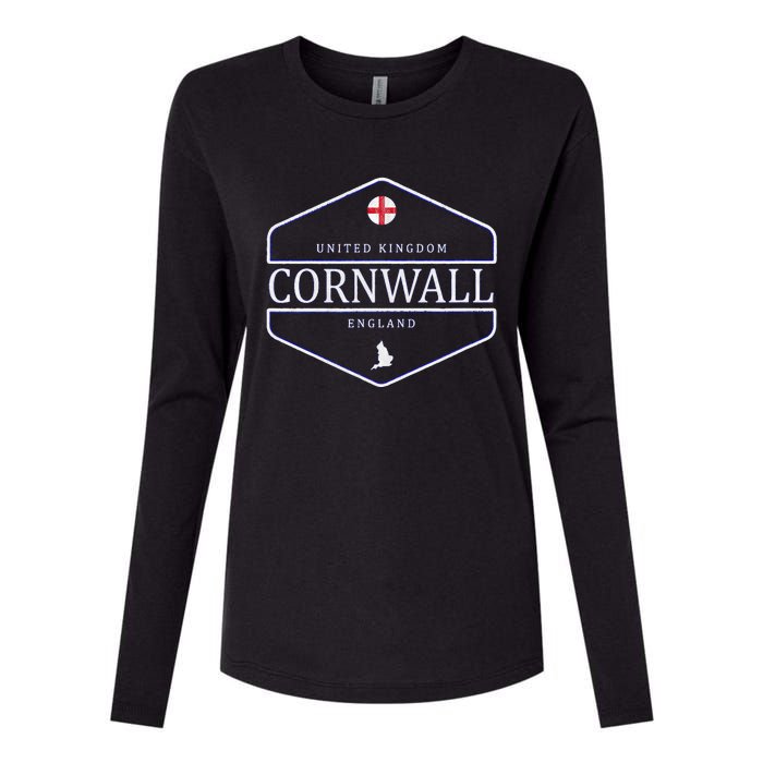 Cornwall England Womens Cotton Relaxed Long Sleeve T-Shirt