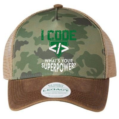 Computer Engineer Coding I Code Superpower Legacy Tie Dye Trucker Hat