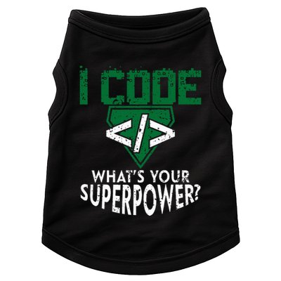 Computer Engineer Coding I Code Superpower Doggie Tank