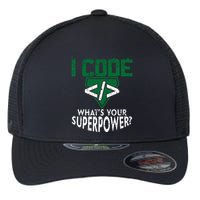 Computer Engineer Coding I Code Superpower Flexfit Unipanel Trucker Cap