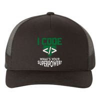 Computer Engineer Coding I Code Superpower Yupoong Adult 5-Panel Trucker Hat